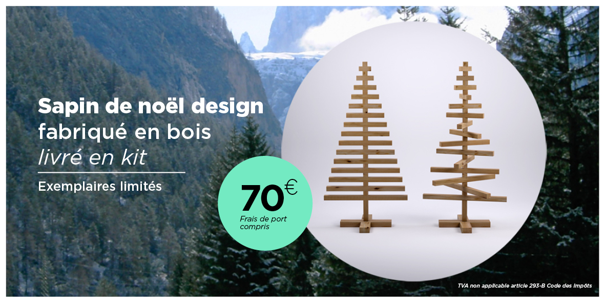 Sapin de noël fabriqué en bois livré en kit